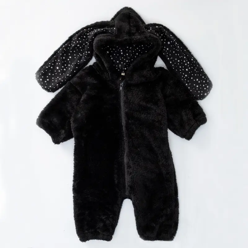 New Baby Plush Hooded Jumpsuit Brown Cartoon Rabbit — feature 12
