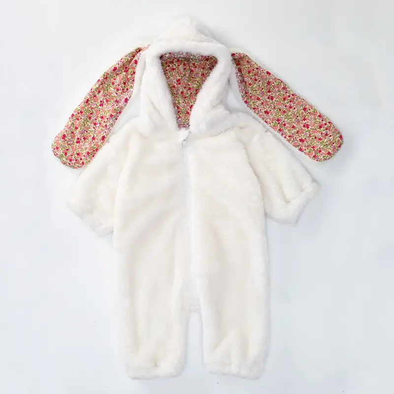 New Baby Plush Hooded Jumpsuit Brown Cartoon Rabbit — feature 3