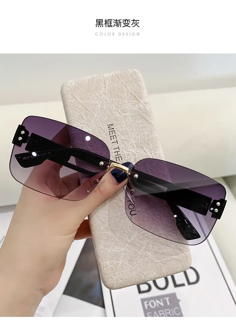 Cross-Border UV Protection Sunglasses with Rimless Design — feature 14