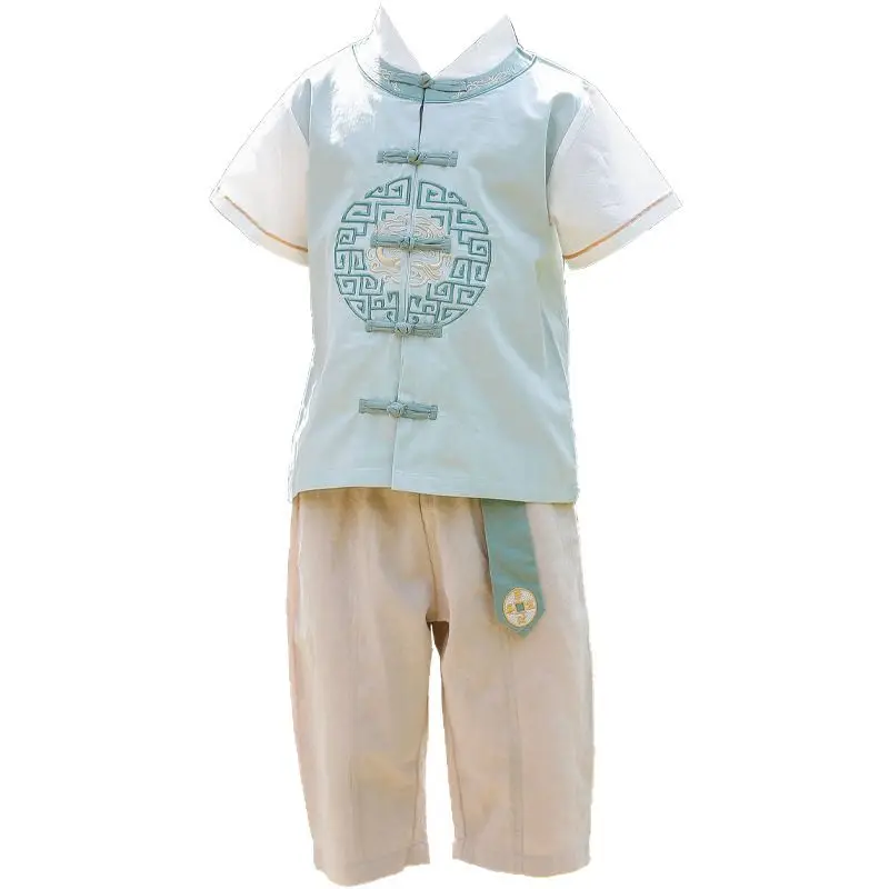 Boys Han Dynasty Tang Suit Summer Short Sleeve - Image 7