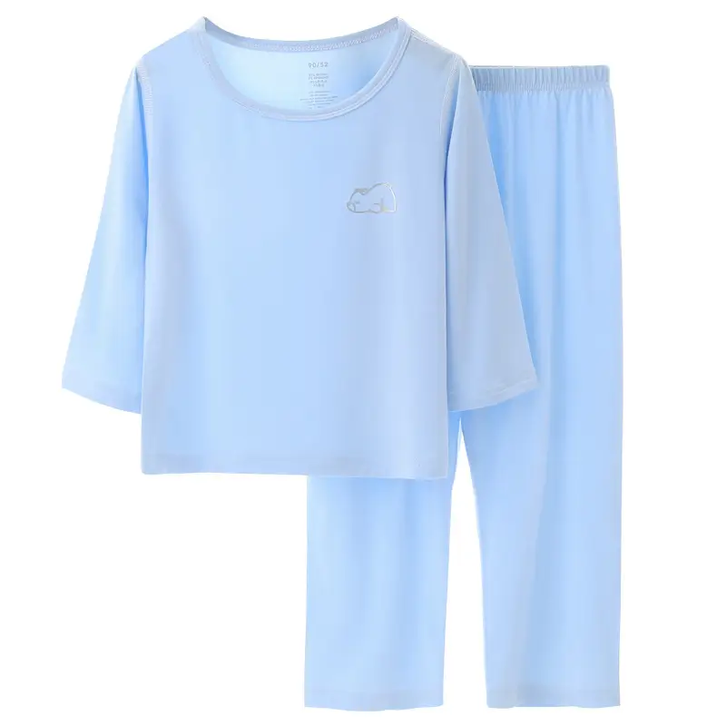Children's Pink Modal Pajamas Set for Boys Girls - Image 15