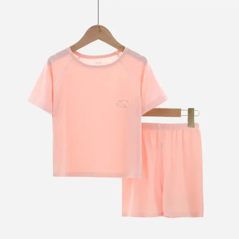 Children's Pink Modal Pajamas Set for Boys Girls - Image 8