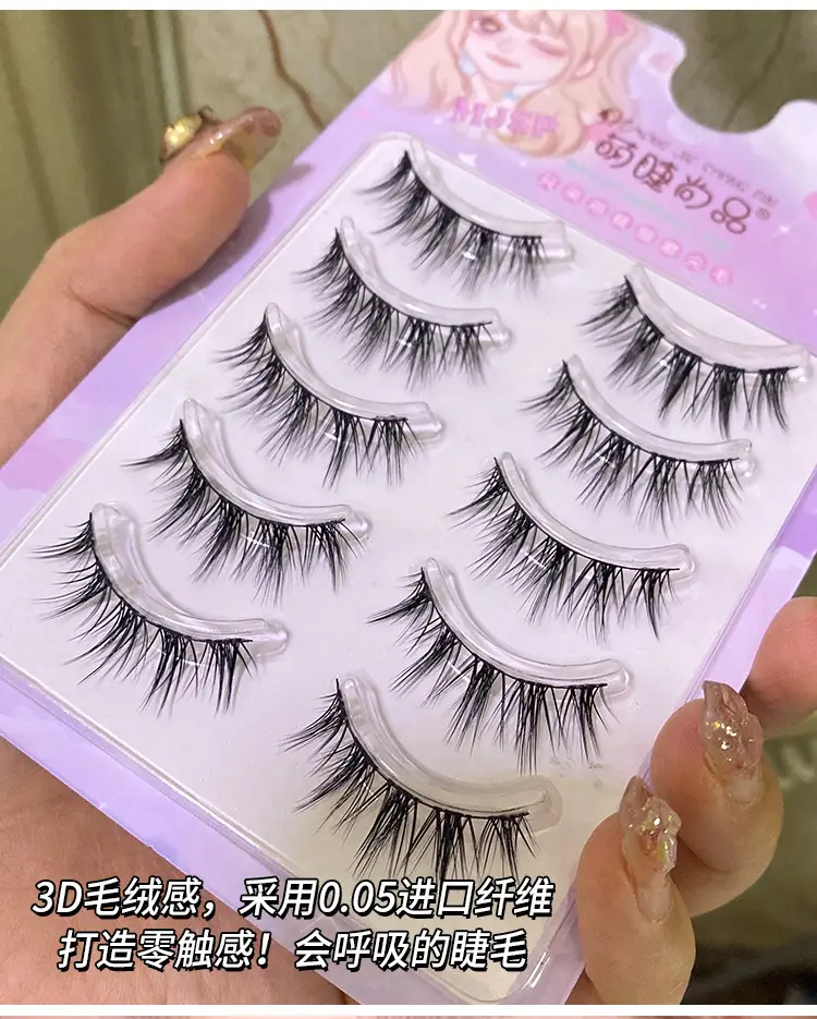 Black Thin Line False Eyelashes for Women — feature 3