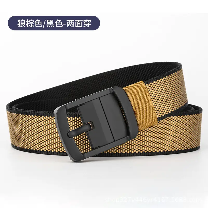 Men's Cross-Border Belt Black Buckle Adjustable