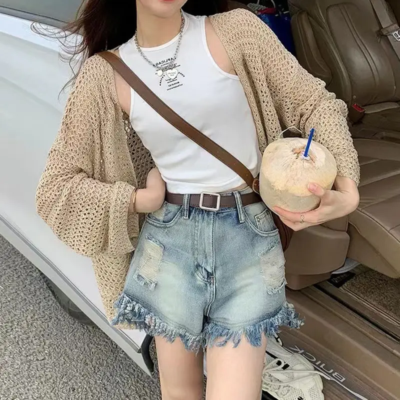 New V-Neck Knitted Sunscreen Cardigan for Women