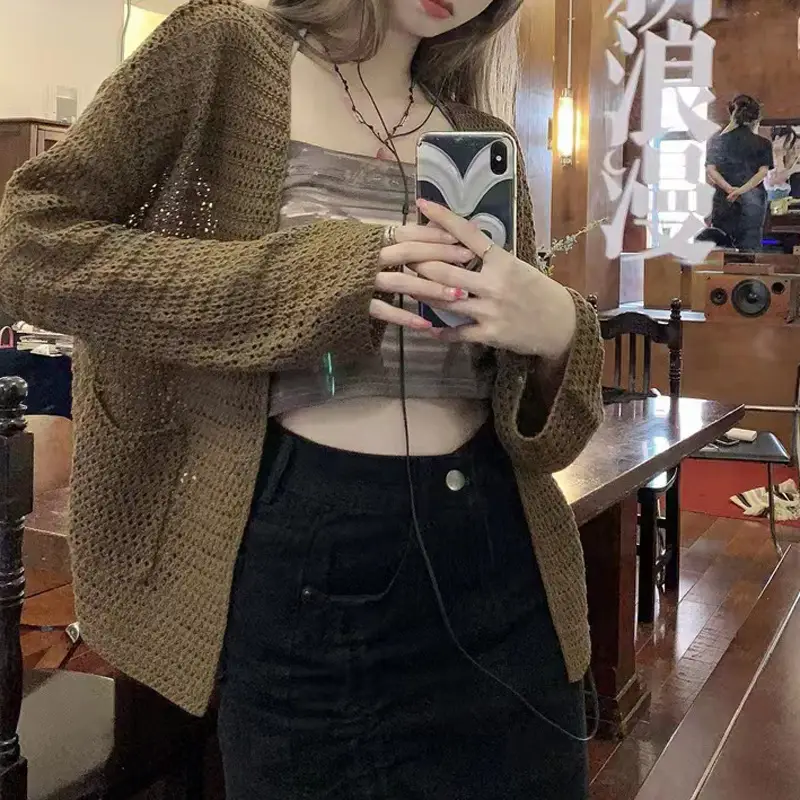 New V-Neck Knitted Sunscreen Cardigan for Women