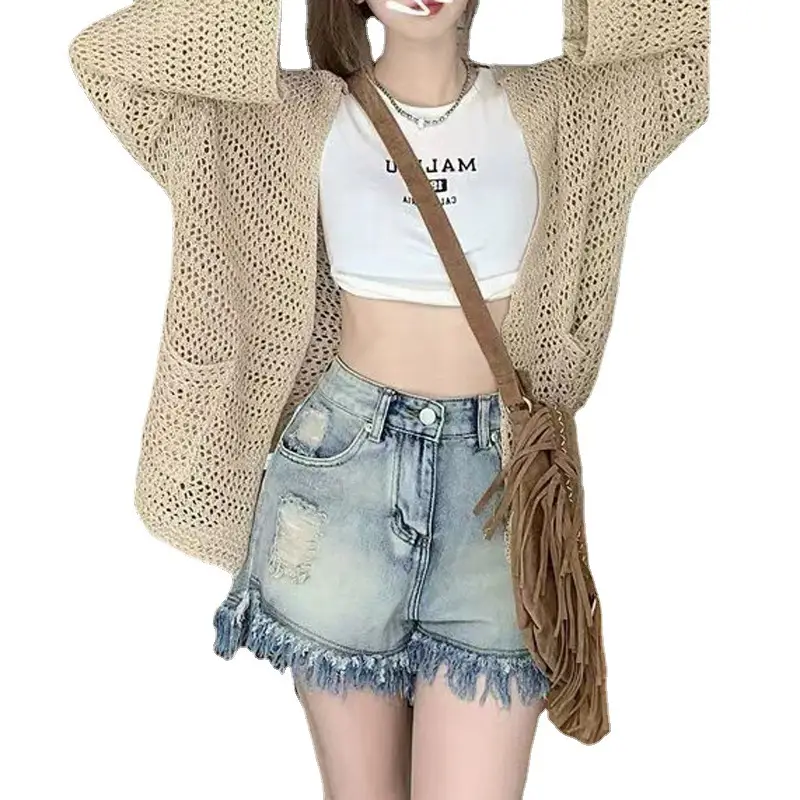 New V-Neck Knitted Sunscreen Cardigan for Women