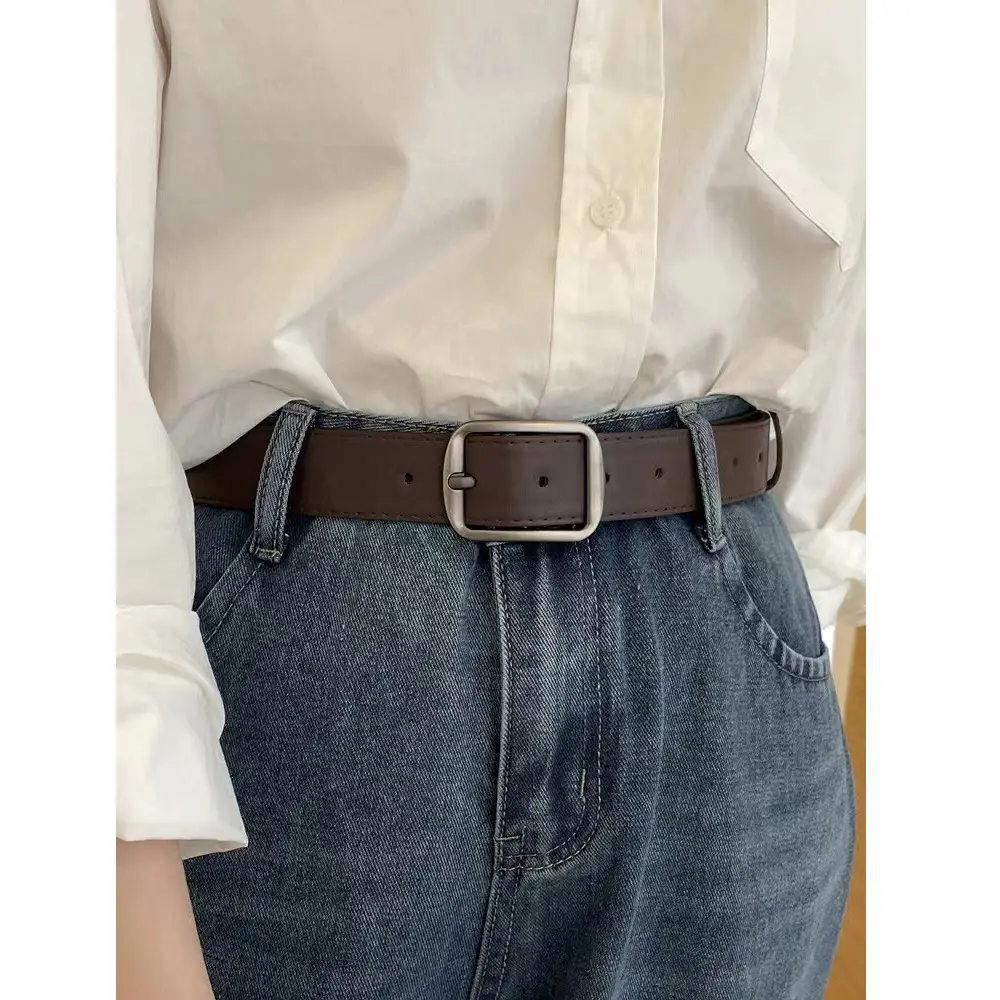 Women's Korean-style Matte Silver Belt - Image 8