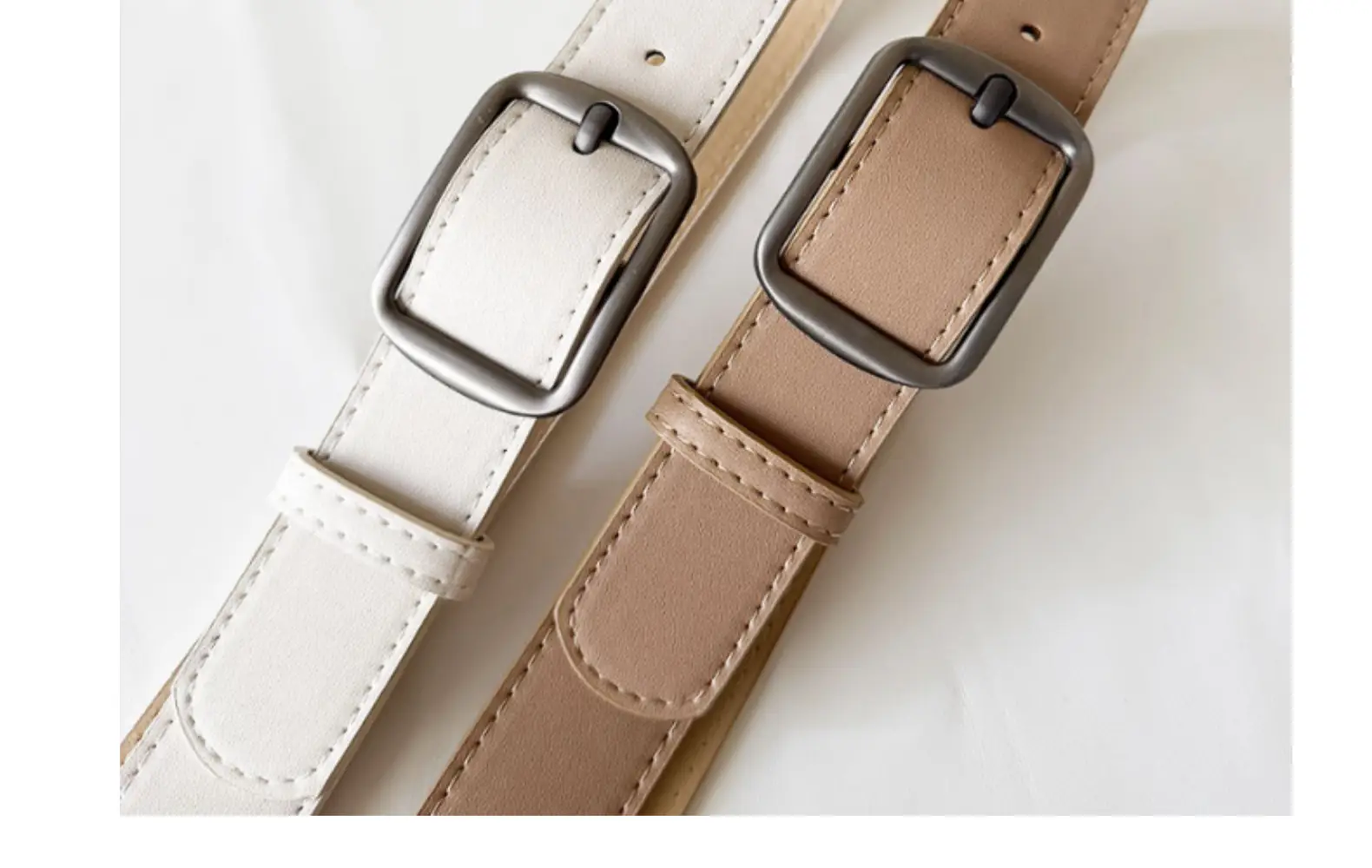 Women's Korean-style Matte Silver Belt β feature 10