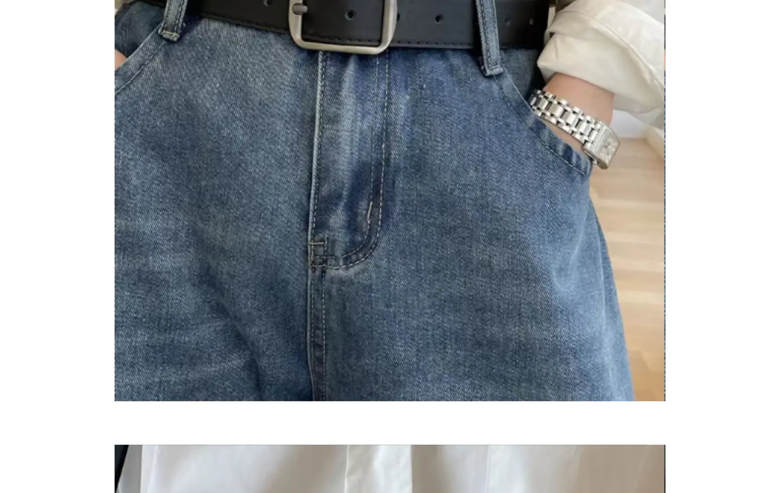 Women's Korean-style Matte Silver Belt β feature 14