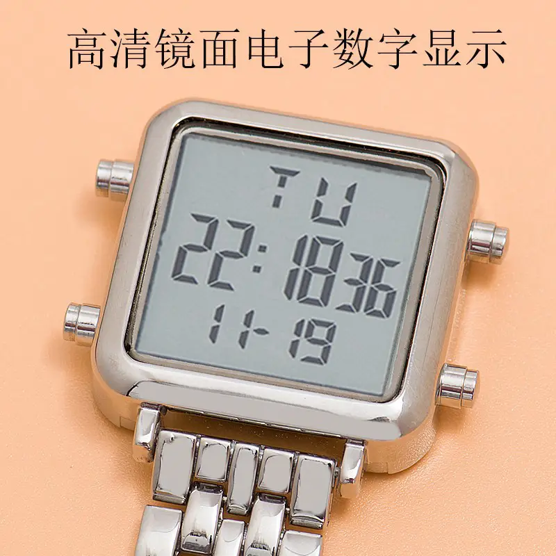 Silver Multifunctional Electronic Nurse Watch with Pocket Pin Lettering - Image 6
