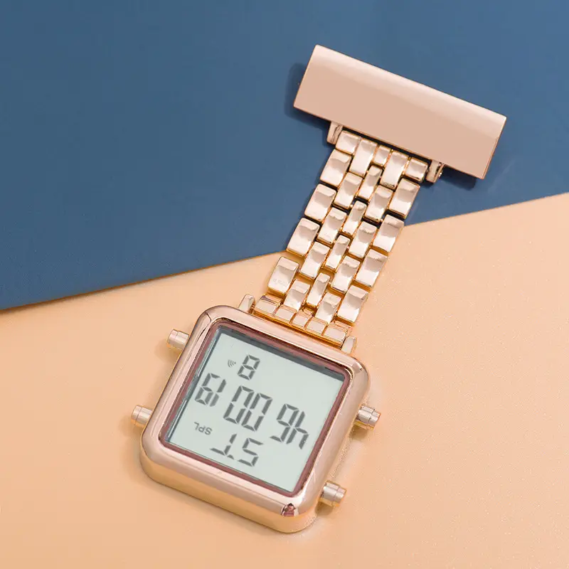 Silver Multifunctional Electronic Nurse Watch with Pocket Pin Lettering - Image 2