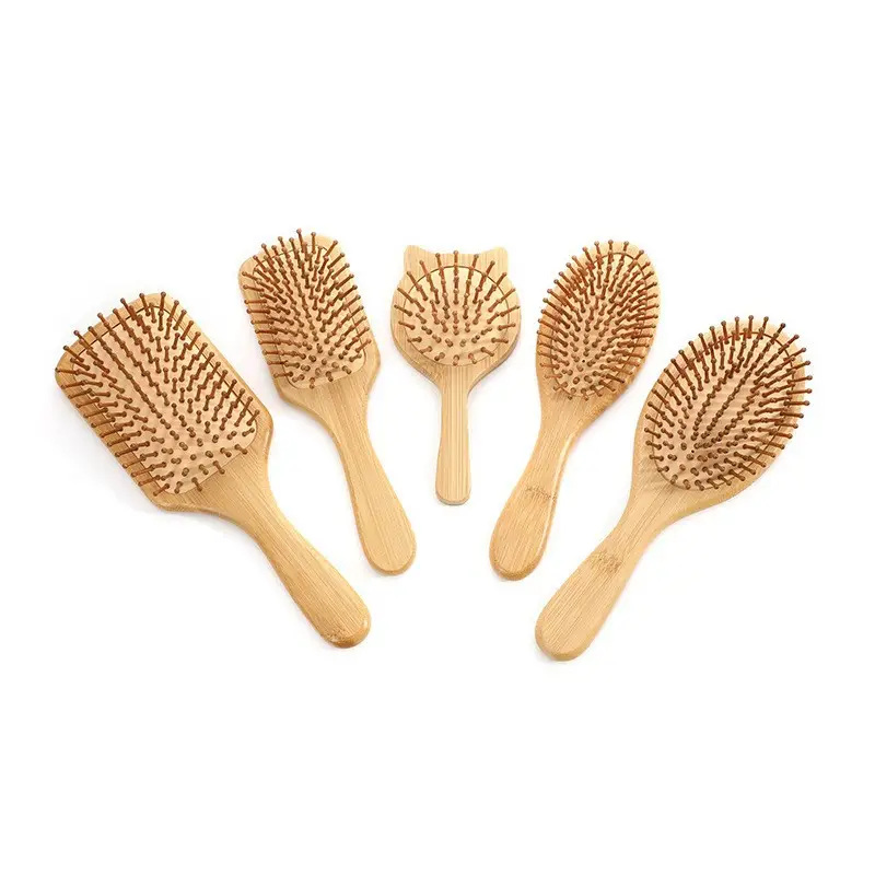 Bamboo Hair Brush for Women with Rubber Handle - Image 24