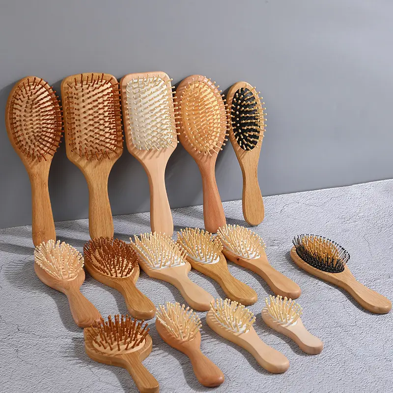 Bamboo Hair Brush for Women with Rubber Handle - Image 25
