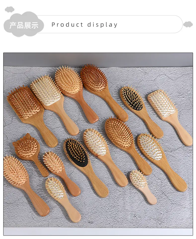 Bamboo Hair Brush for Women with Rubber Handle — feature 11