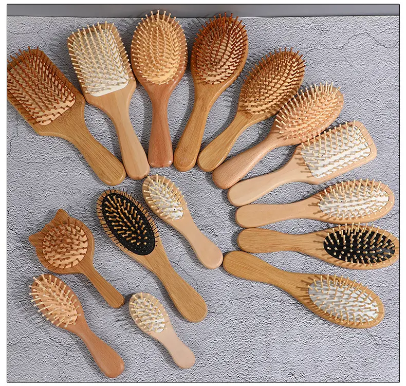 Bamboo Hair Brush for Women with Rubber Handle — feature 13