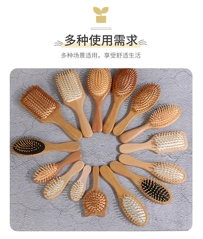 Bamboo Hair Brush for Women with Rubber Handle — feature 4