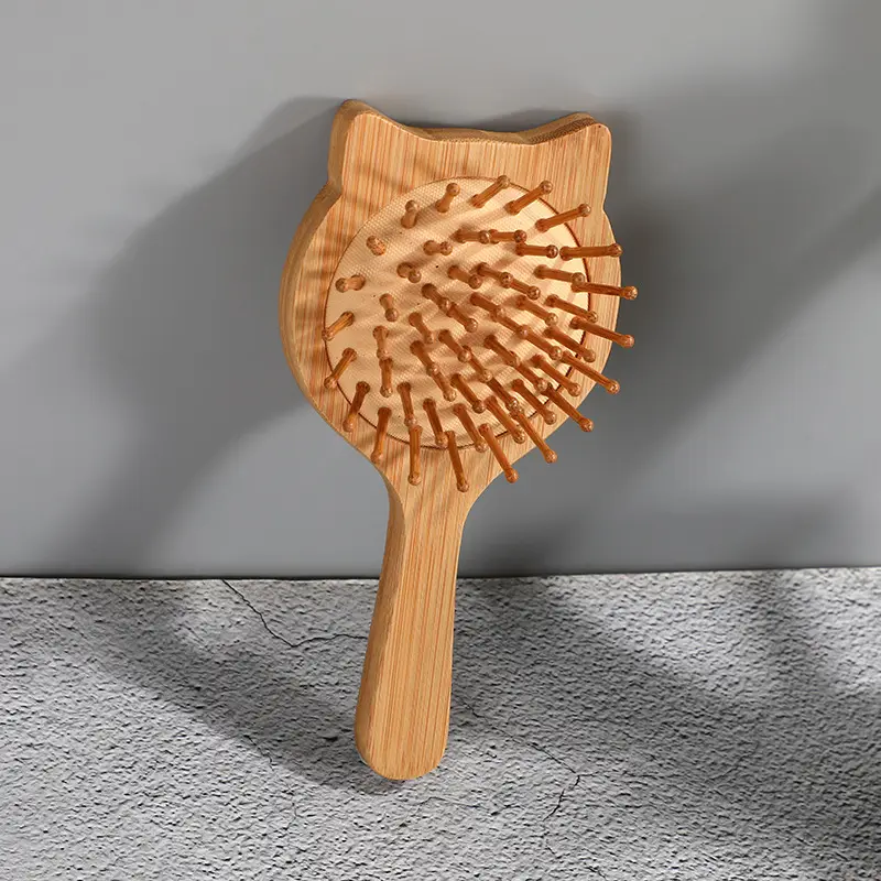 Bamboo Hair Brush for Women with Rubber Handle - Image 10