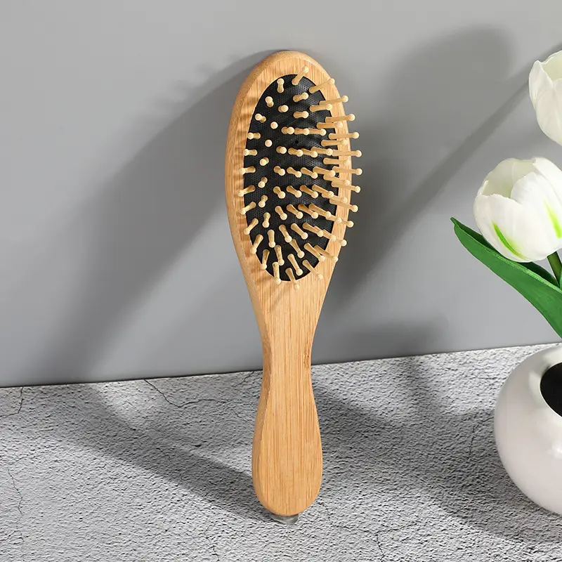 Bamboo Hair Brush for Women with Rubber Handle - Image 9