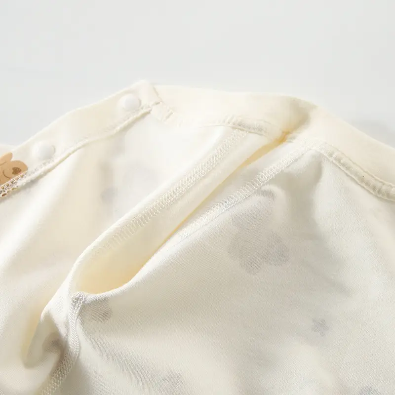Baby Cotton Cartoon Bear Jumpsuit White Spring Autumn - Image 8