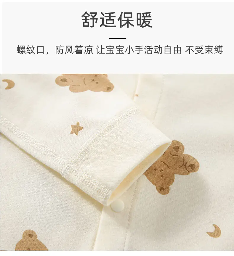 Baby Cotton Cartoon Bear Jumpsuit White Spring Autumn β feature 6