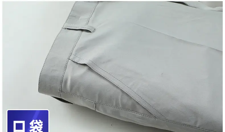 Men Ice Silk Pants Grey Loose Straight High Waist — feature 26
