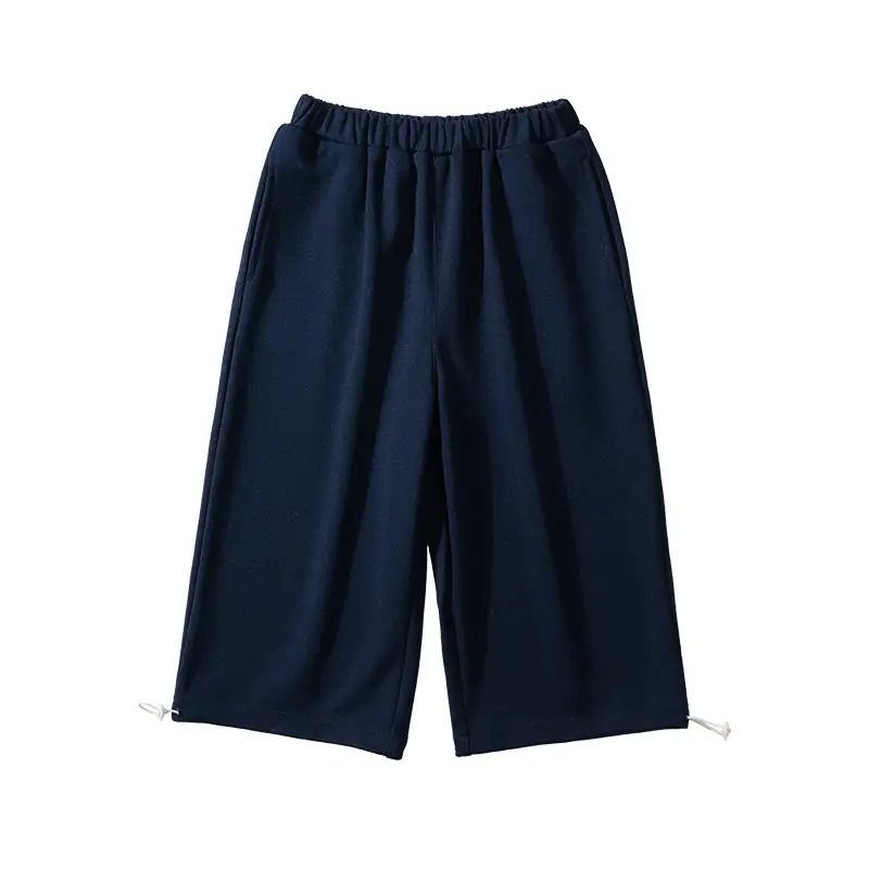 Navy Blue Cropped Pants