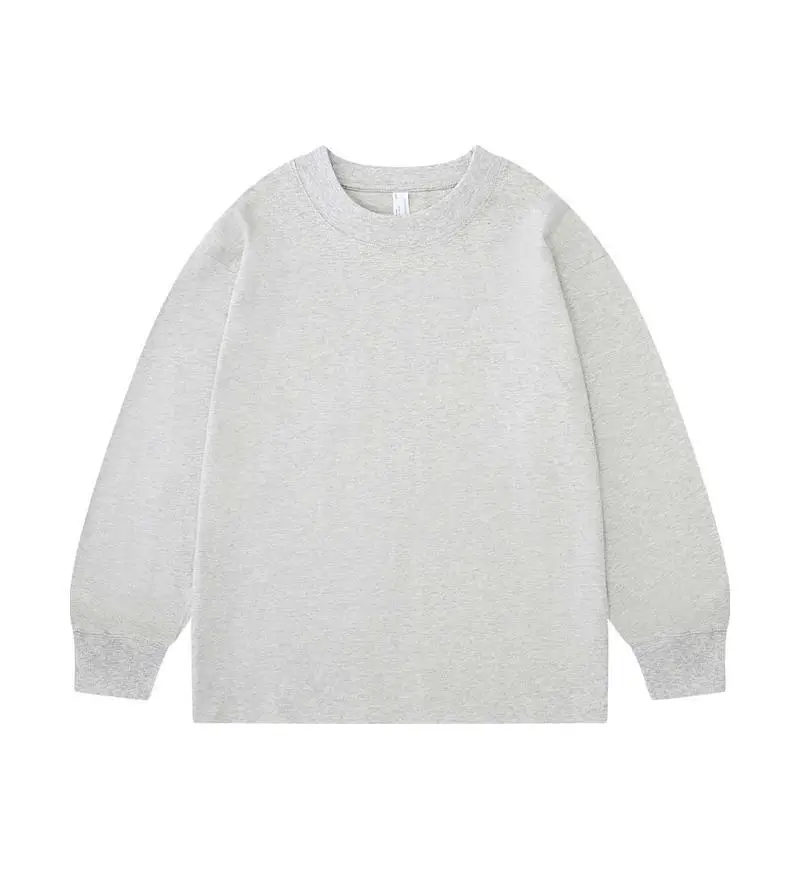 Children Pure Cotton White Long Sleeve T-Shirt Round Neck - Image 15