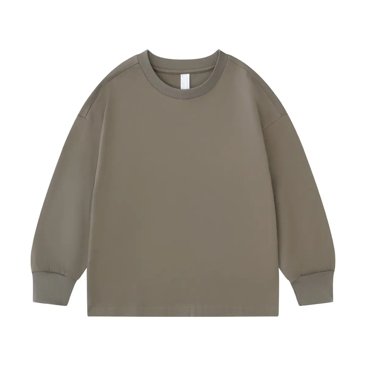Children Pure Cotton White Long Sleeve T-Shirt Round Neck - Image 7