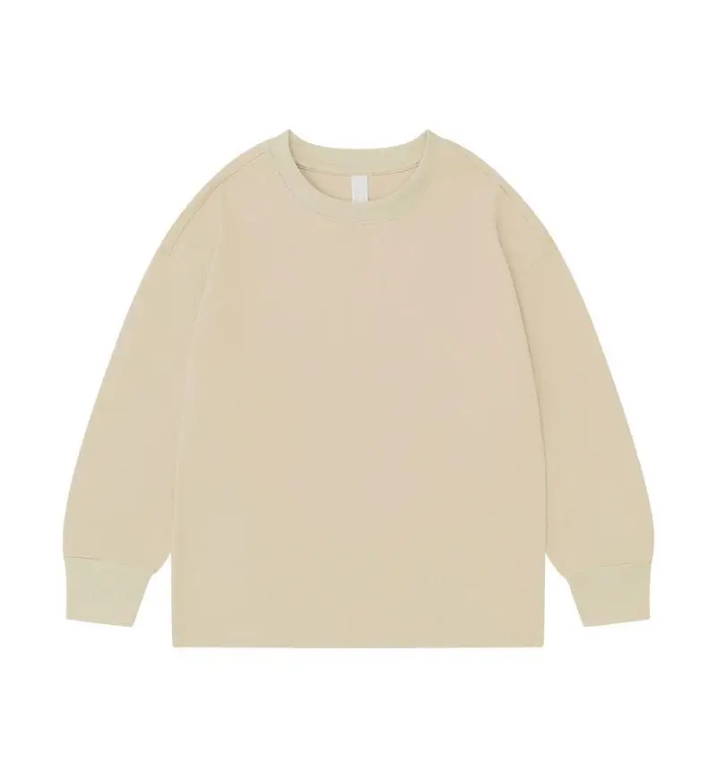 Children Pure Cotton White Long Sleeve T-Shirt Round Neck - Image 8