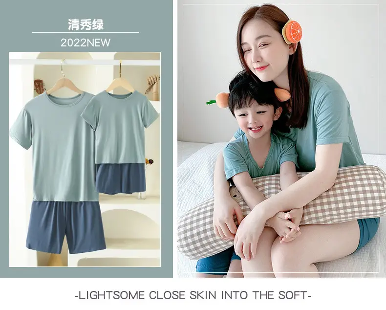 New Children's Purple Modal Pajama Set for Boys Girls — feature 24
