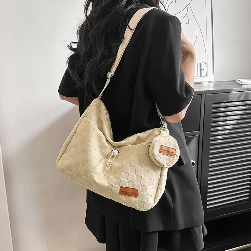 2023 Korean Style Light Blue Shoulder Bag with Crossbody Strap
