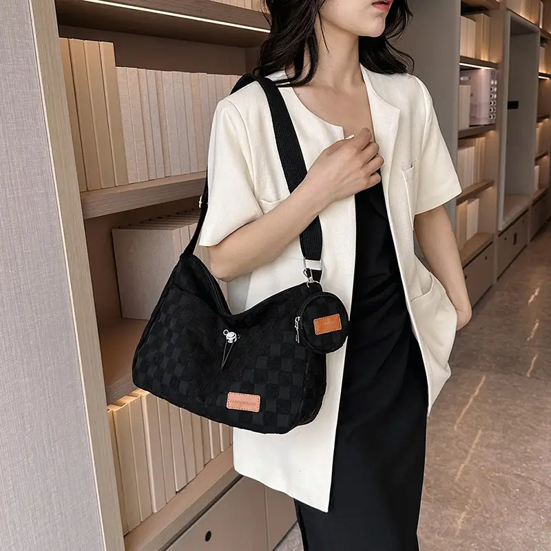 2023 Korean Style Light Blue Shoulder Bag with Crossbody Strap