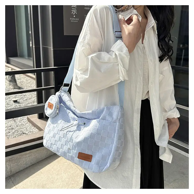 2023 Korean Style Light Blue Shoulder Bag with Crossbody Strap — feature 15