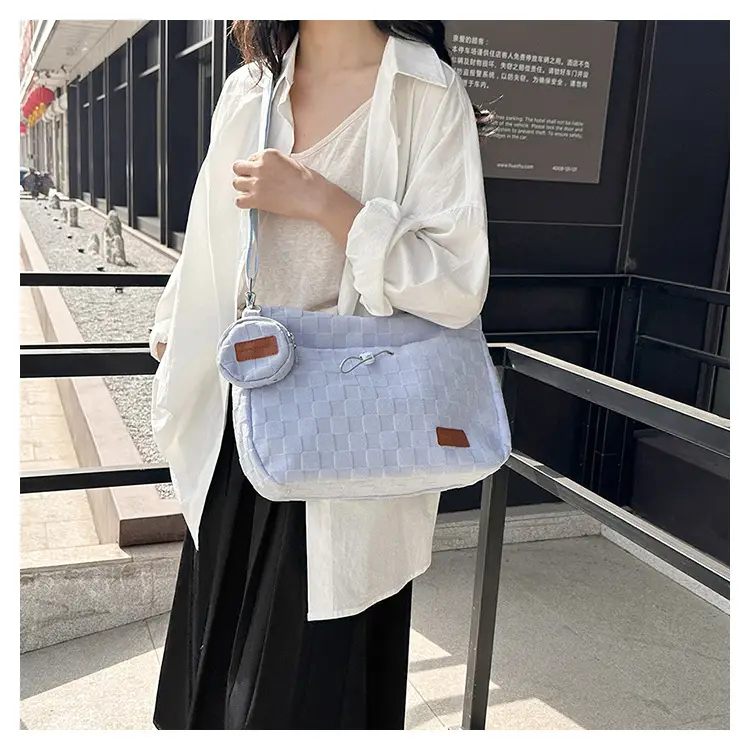 2023 Korean Style Light Blue Shoulder Bag with Crossbody Strap — feature 17