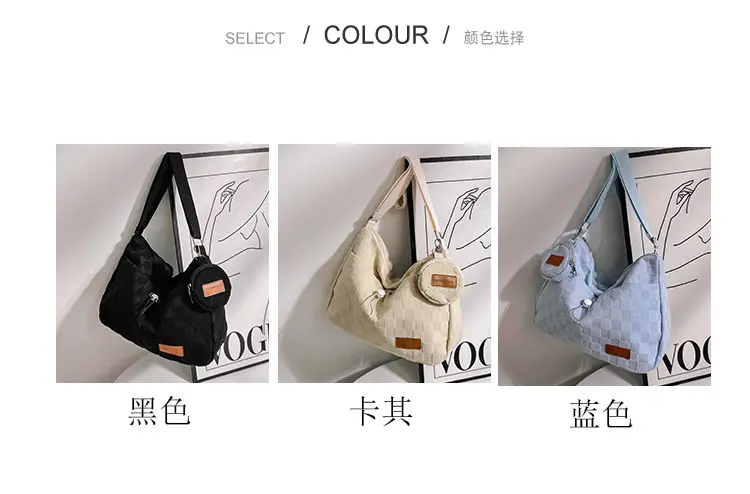 2023 Korean Style Light Blue Shoulder Bag with Crossbody Strap — feature 3