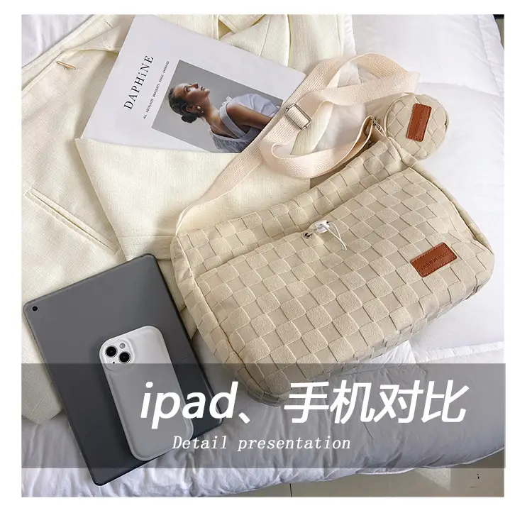 2023 Korean Style Light Blue Shoulder Bag with Crossbody Strap — feature 5