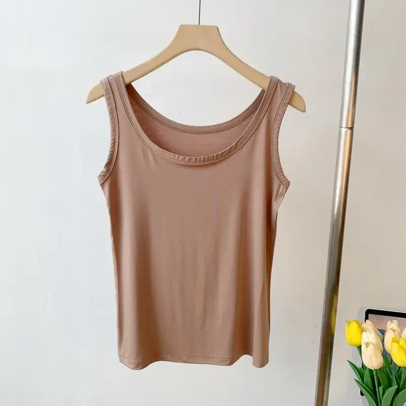 Summer U-Neck Slim Fit Sports Vest Solid Black - Image 7