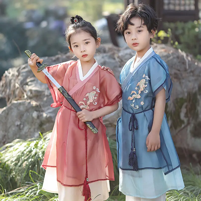 Chinese Hanfu Kids Tang Suit Costume for Boys