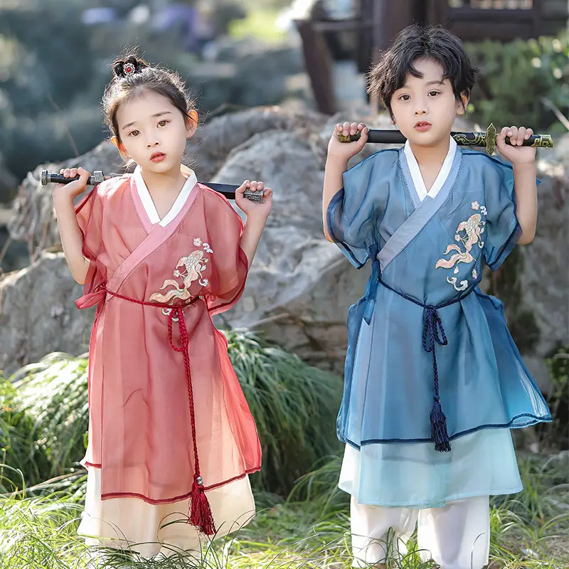 Chinese Hanfu Kids Tang Suit Costume for Boys