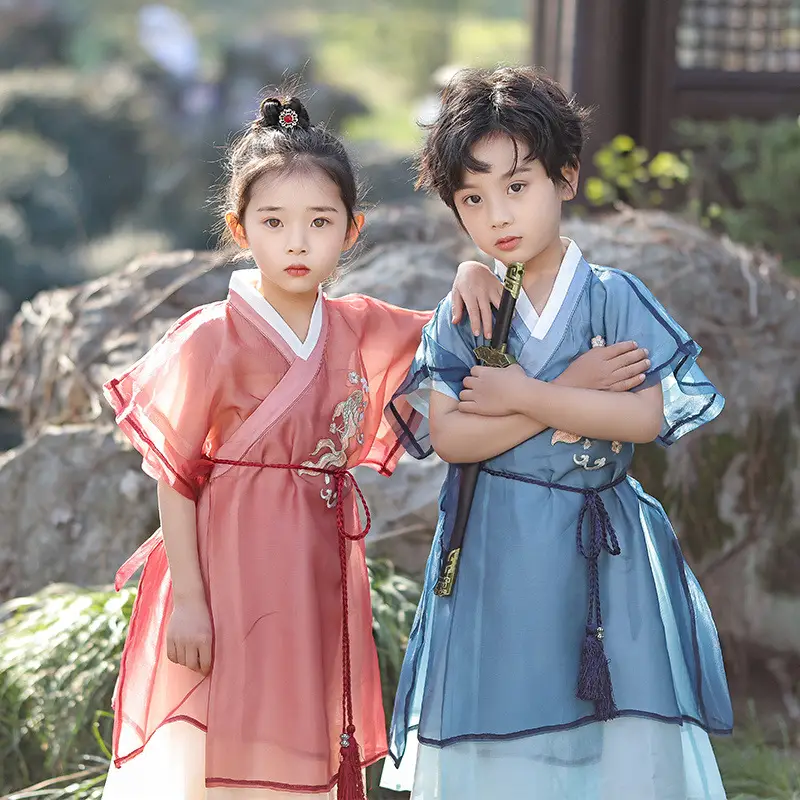 Chinese Hanfu Kids Tang Suit Costume for Boys