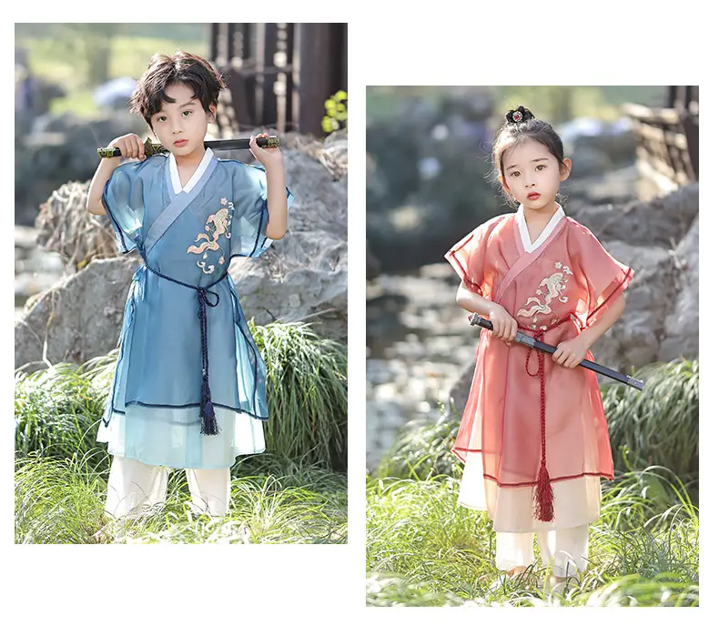 Chinese Hanfu Kids Tang Suit Costume for Boys — feature 12