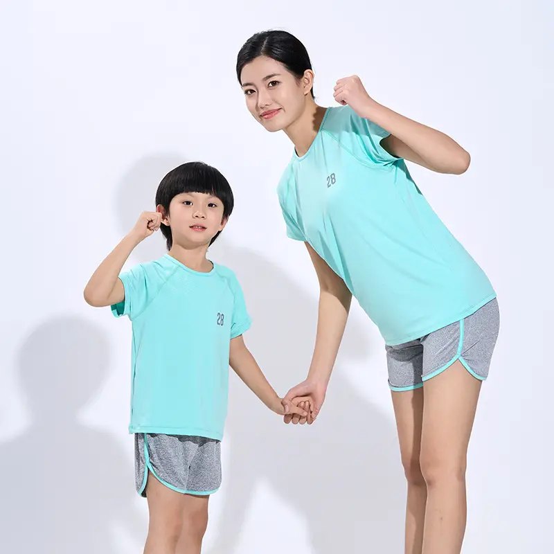 Children's Pink 2-Piece Sports Suit Short Sleeve - Image 5