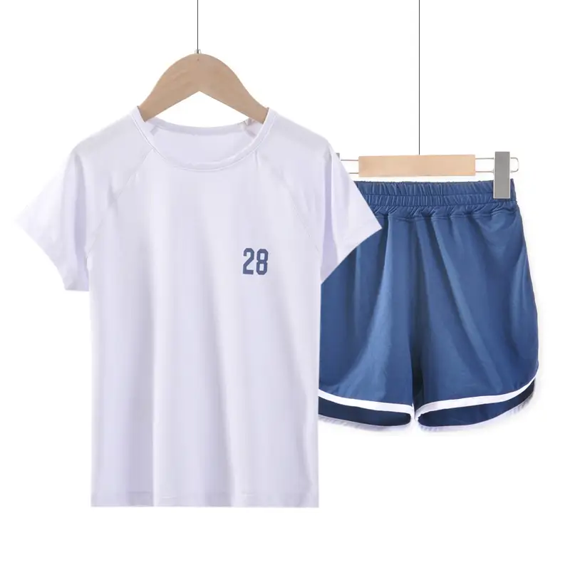 Children's Pink 2-Piece Sports Suit Short Sleeve - Image 8