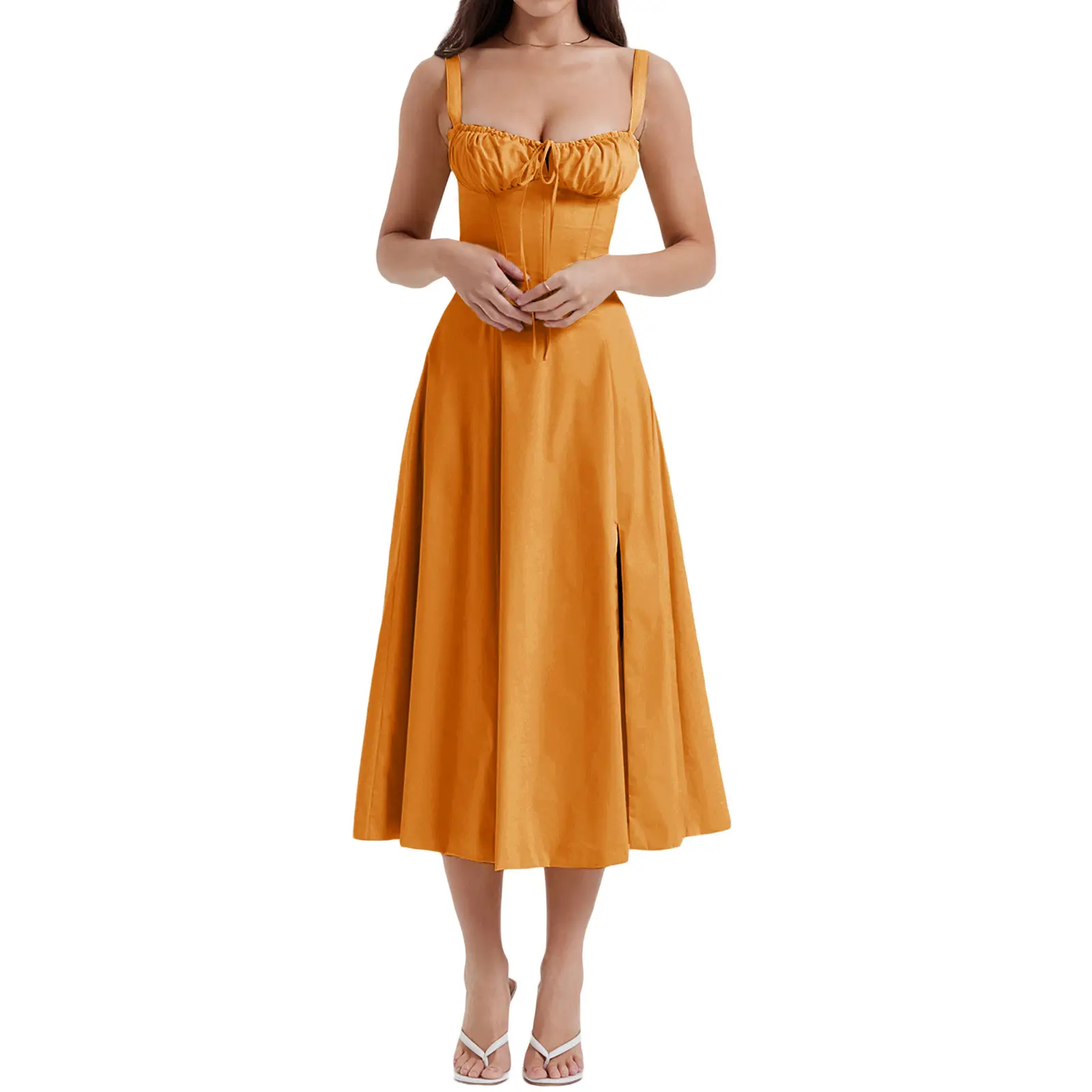 White French Temperament Skirt Strap Waist Dress - Image 4
