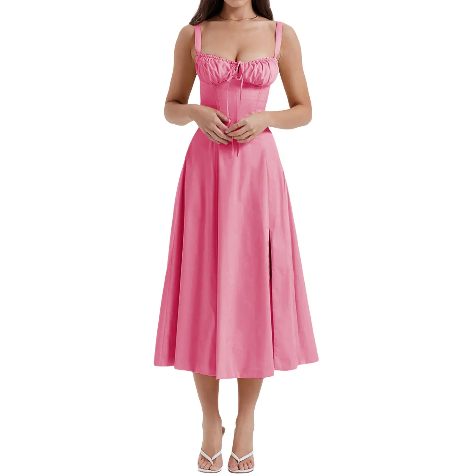 White French Temperament Skirt Strap Waist Dress - Image 5