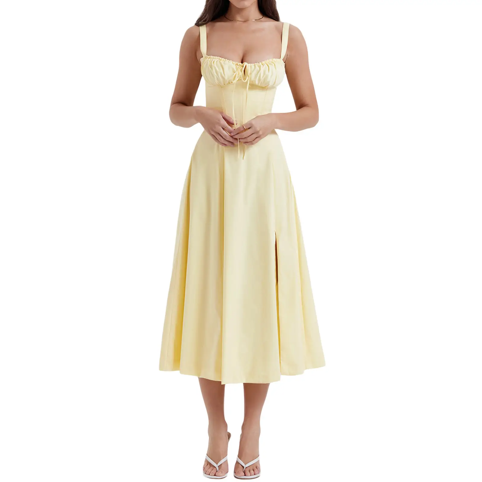 White French Temperament Skirt Strap Waist Dress - Image 6