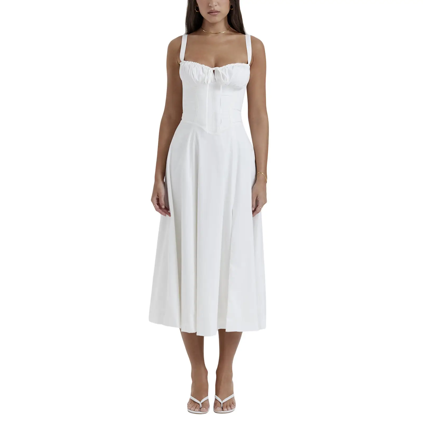 White French Temperament Skirt Strap Waist Dress - Image 9
