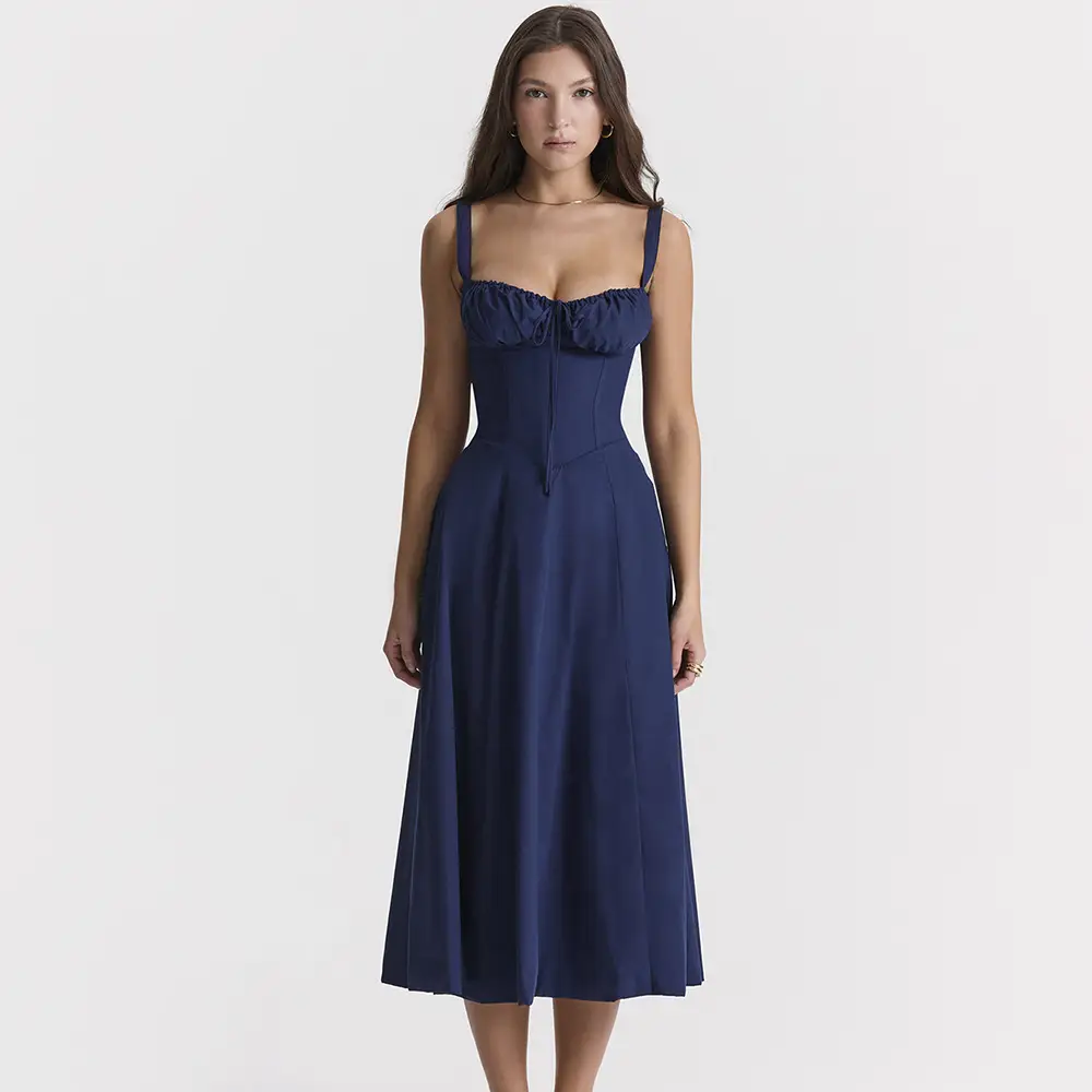 White French Temperament Skirt Strap Waist Dress - Image 12