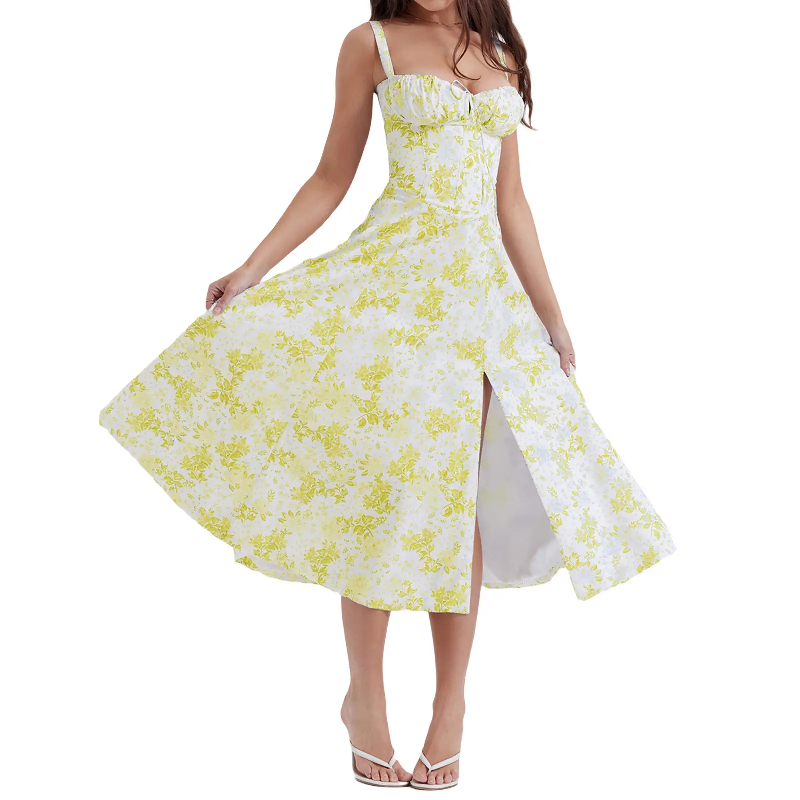 White French Temperament Skirt Strap Waist Dress - Image 14